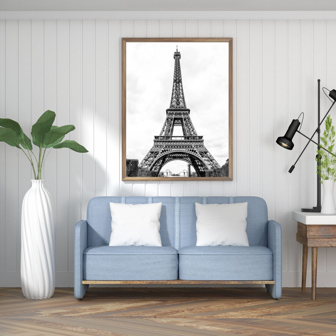 Eiffel Tower Black and White Art Print, Paris - Image 2