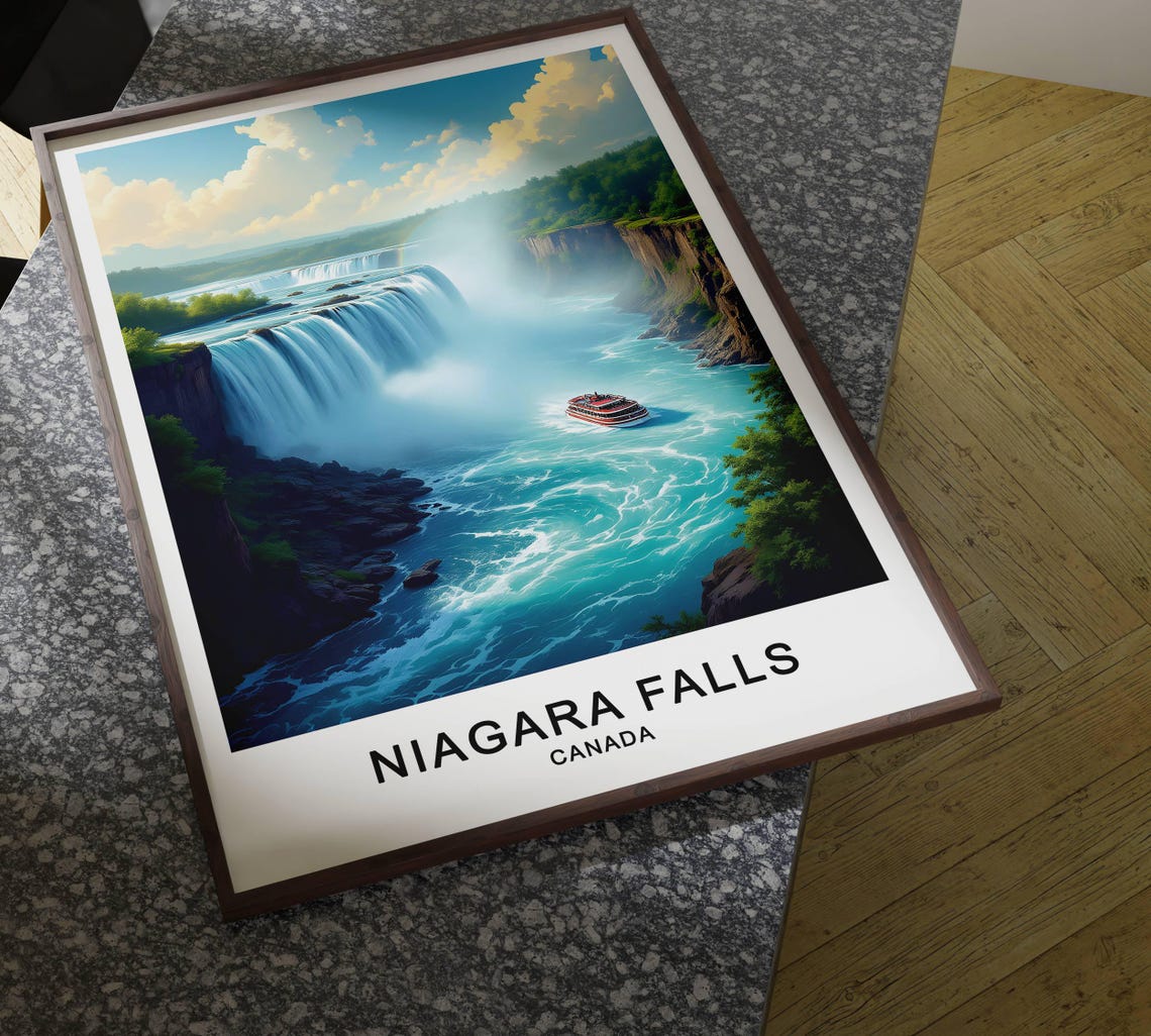 Niagara Falls Canada Horseshoe Falls Tour Boat Mist View Poster - Image 4