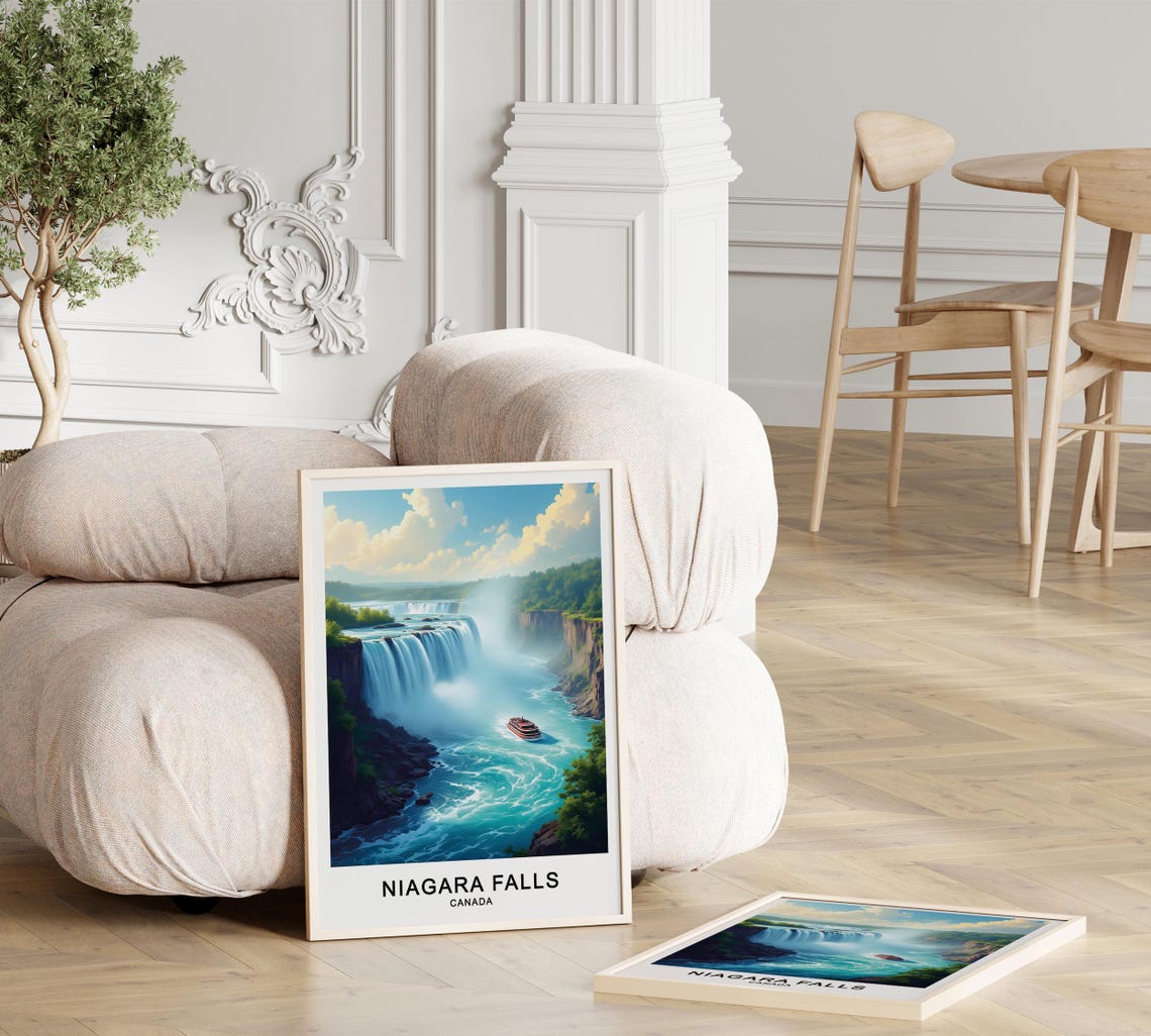 Niagara Falls Canada Horseshoe Falls Tour Boat Mist View Poster - Image 3