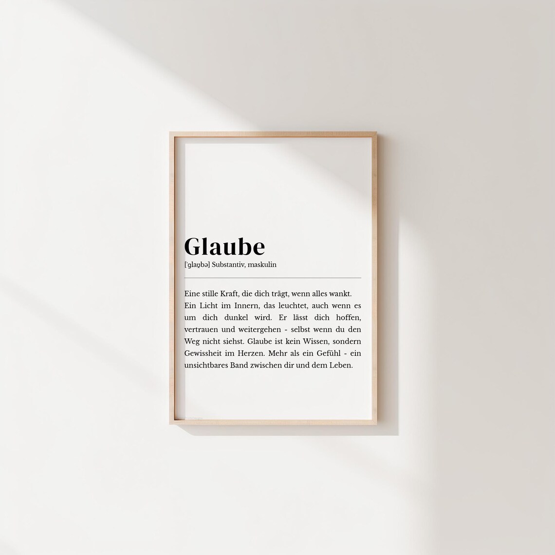 Faith Definition Poster, Spiritual Religious