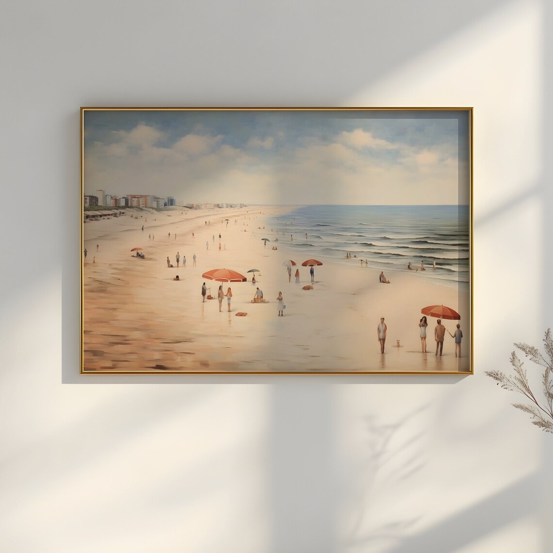 Seaside Vintage Landscape Oil Painting Antique Coastal Beach Nautical Sea Summer Wall Art Seascape Print Farmhouse Decor - Image 3