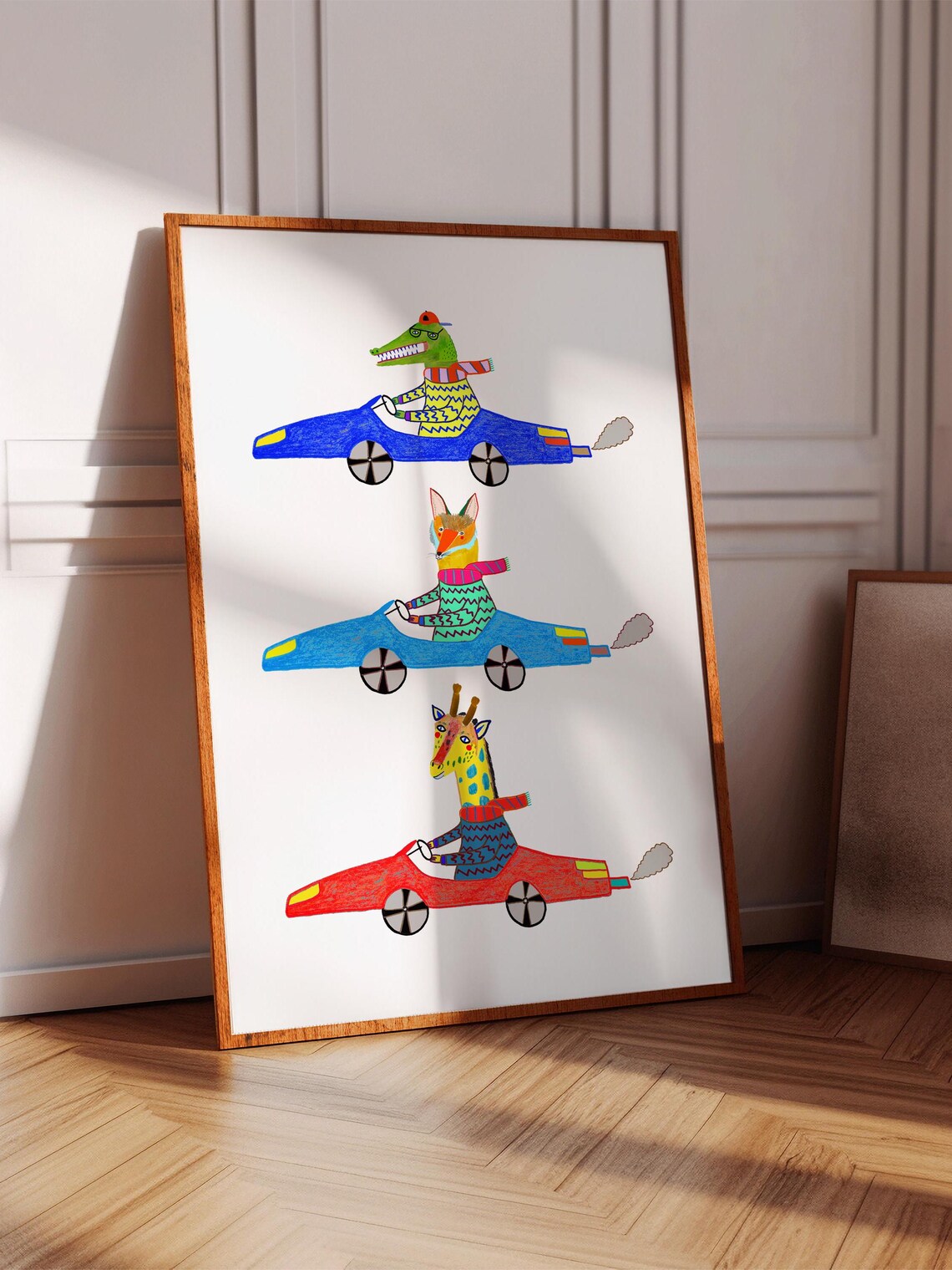 Kids Cars Art Print Decor for Boys Room