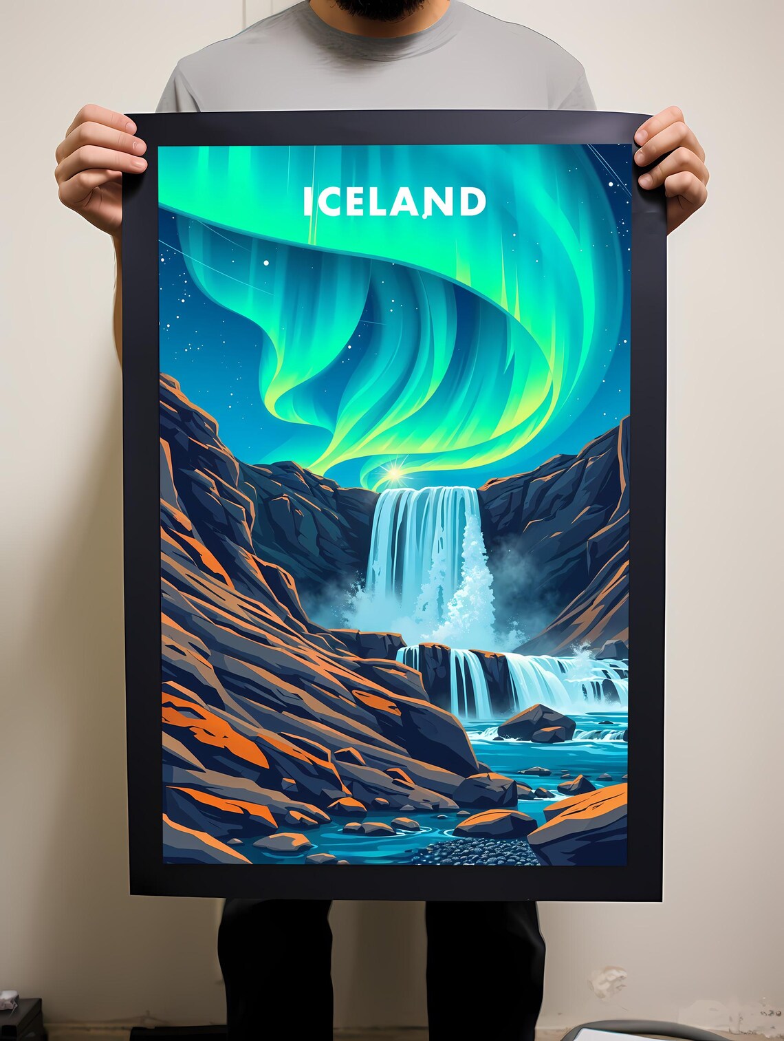 Iceland Travel Poster, Retro Travel Poster - Image 2