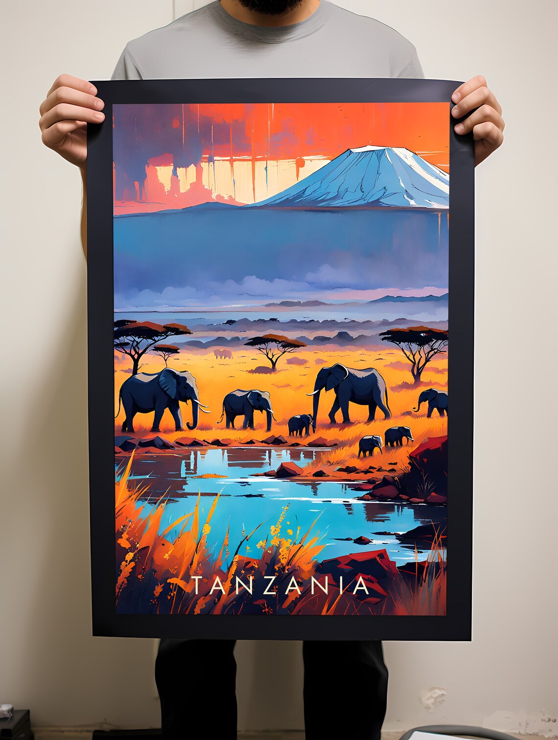 Tanzania Travel Poster, National Park Wall Art Print - Image 2