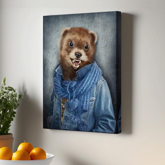 Human With Fox Canvas Art Housewarming Gifts Animal Wall Decor Gift For Nature Enthusiasts Large