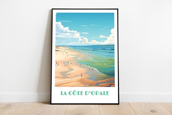 Handmade Poster Of La Cote Dopale Wall Art Retro Travel Framed Birthday Home Made Decor Gift Vector Illustration Print Painting