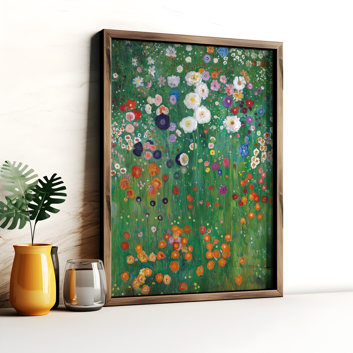 Charming Garden Rustic Country Scene, Vintage Landscape - Image 3