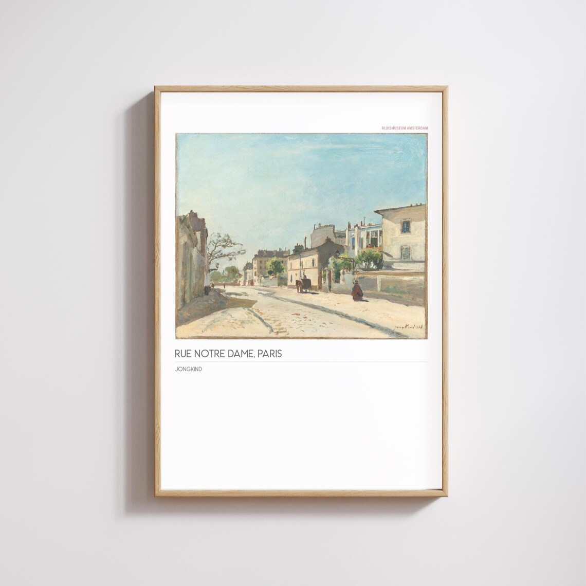 Paris Impressionist Art Poster, Rue Notre Dame