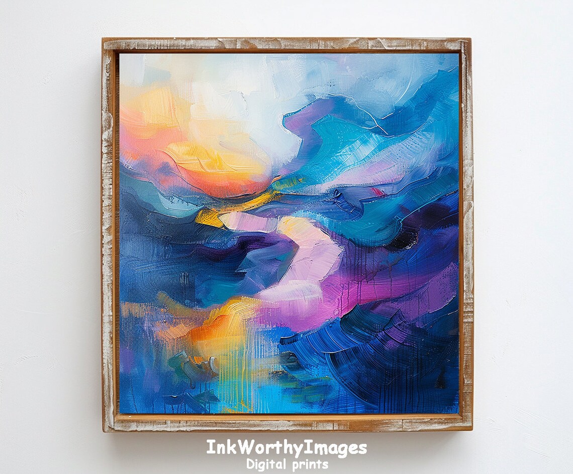 Serene Abstract Color Flow, Modern Art Print - Image 6