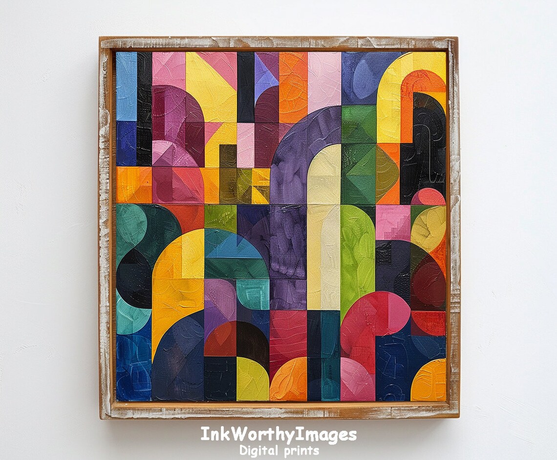 Colorful Geometric Shapes, Abstract Modern Decor - Image 6