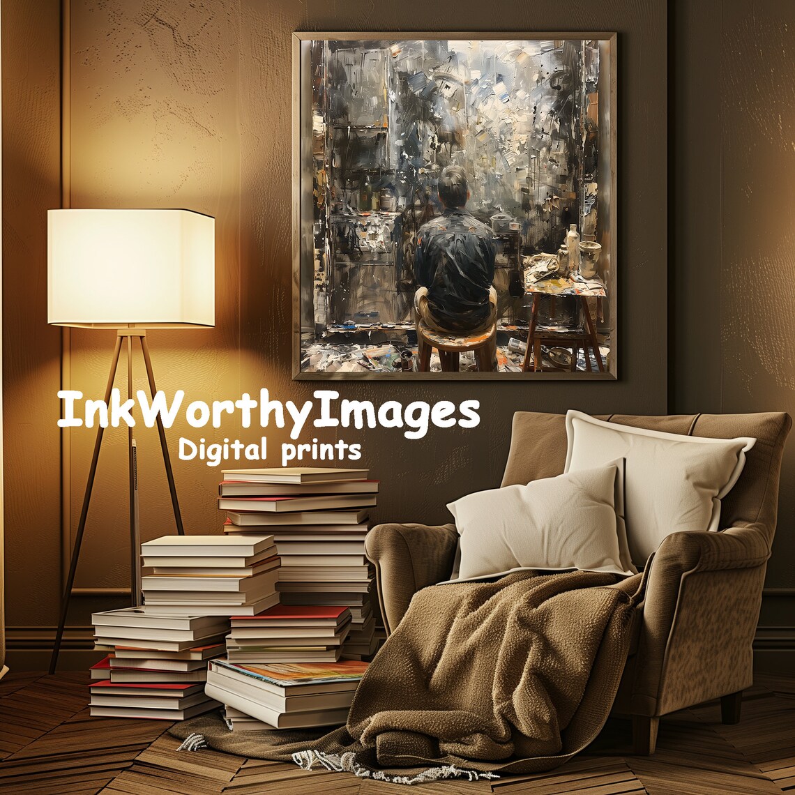 Artist In Studio, Inspirational Abstract Art Scene - Image 3