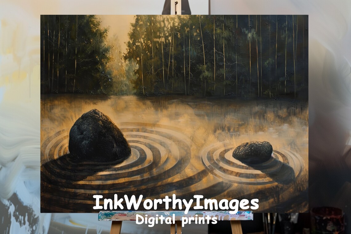Ripples Of Serenity Zen Garden Landscape Art