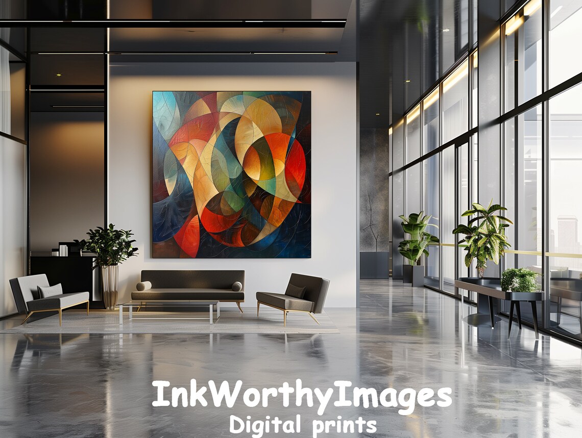 Geometric Abstraction, Modern Abstract Artwork - Image 4