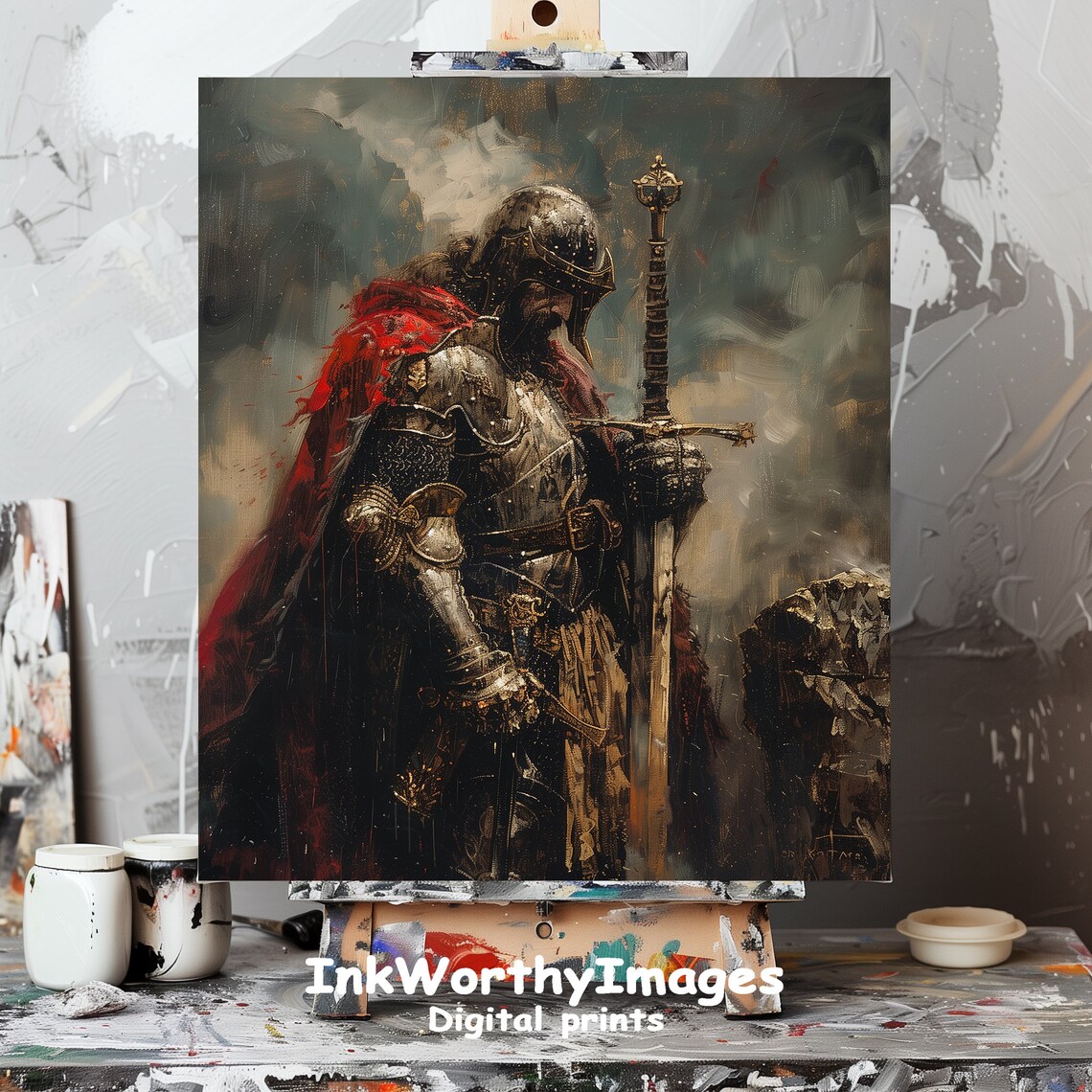 Armored Knight In Battle, Epic Fantasy Art - Image 6