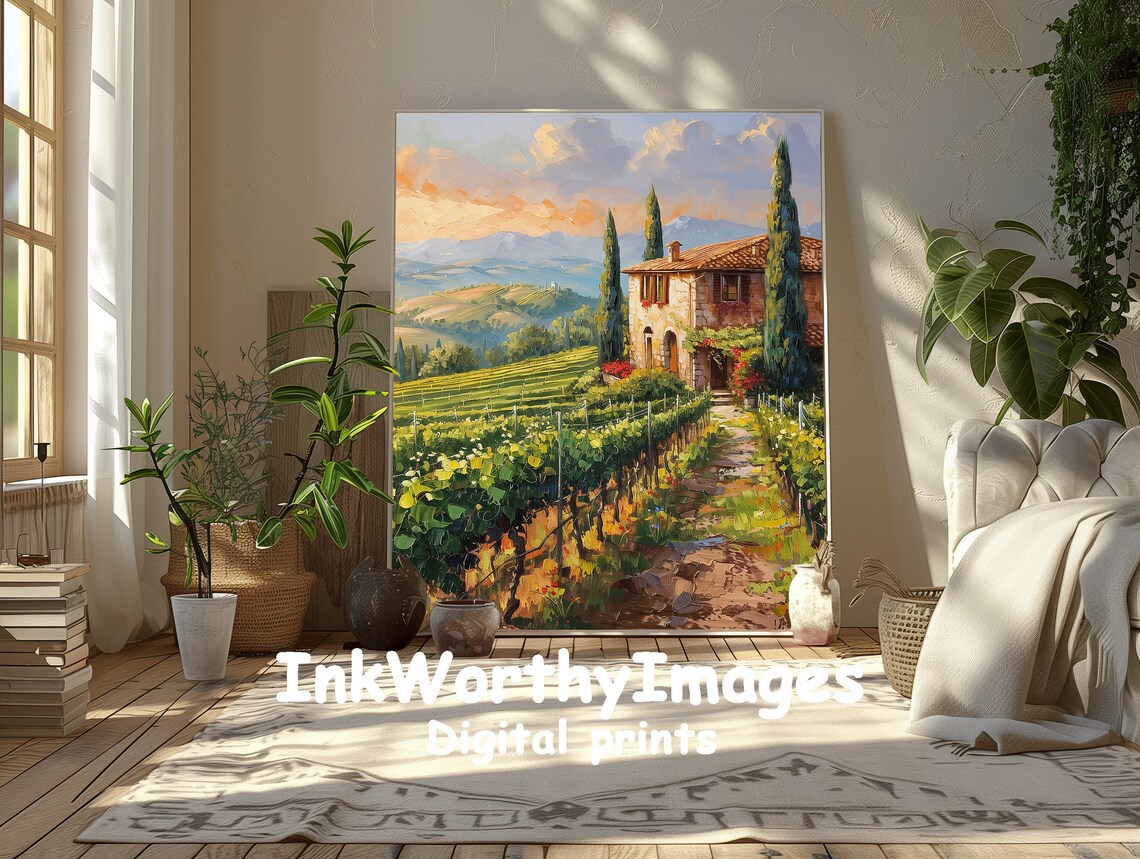 Tuscan Vineyard Landscape, Italian Countryside - Image 5