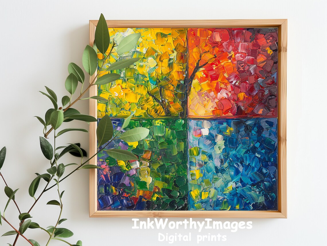 Colorful Seasons Abstract, Modern Artwork Print - Image 6