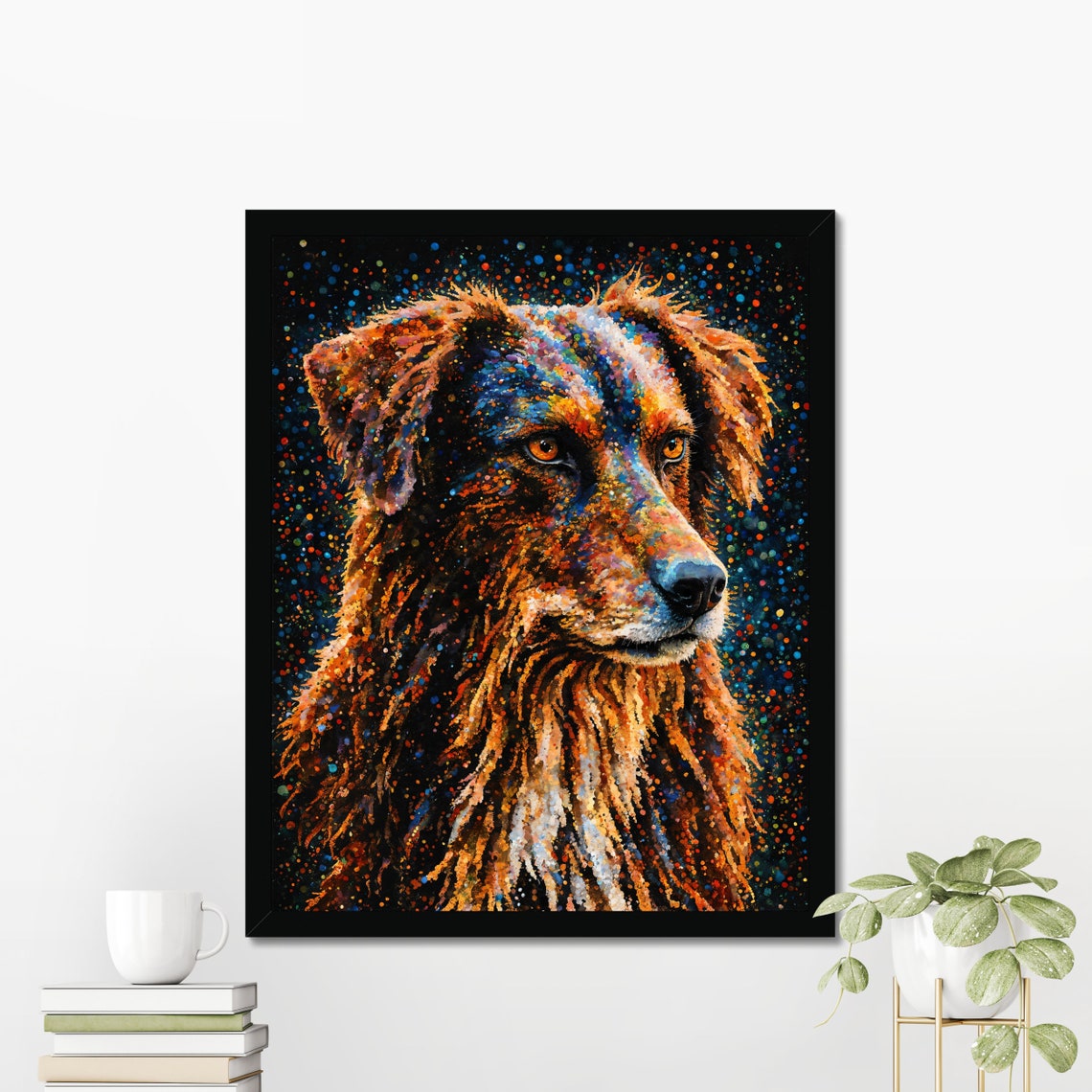 Guard Dog Print Fearless Dog Print Modern Dog Painting Art Dog Lover Gift Dog Home Decor Dog Wall Art Mans Best Friend Print - Image 3