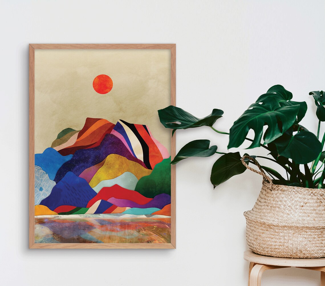 Mountain Landscape Art Print, Nature Scene - Image 4