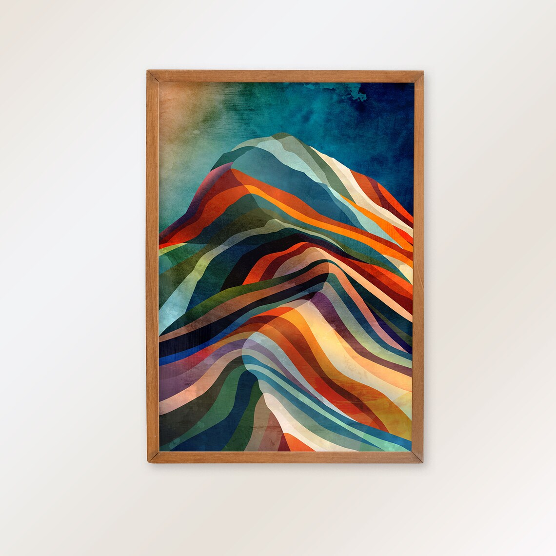 Stormy Mountain Art Print, Nature Landscape