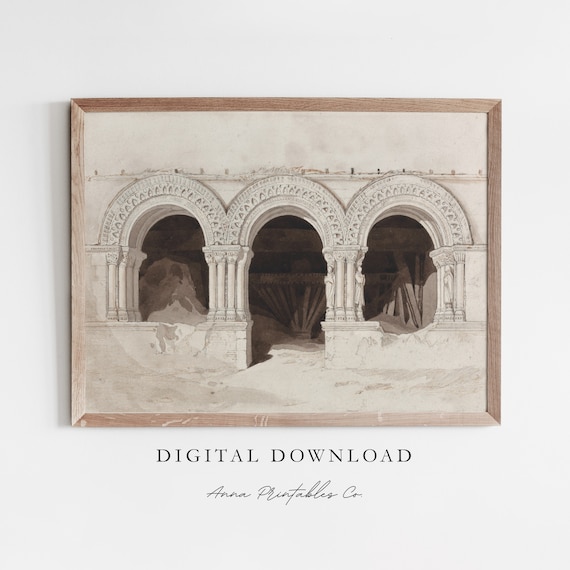 Arches Classical Architecture Watercolor Art Print