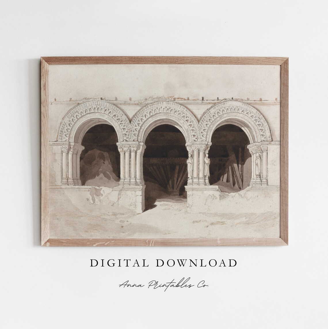 Arches Classical Architecture Watercolor Art Print