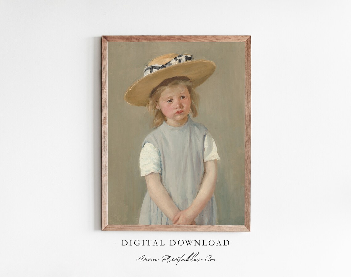 Young Girl In A Blue Dress, Victorian Portrait