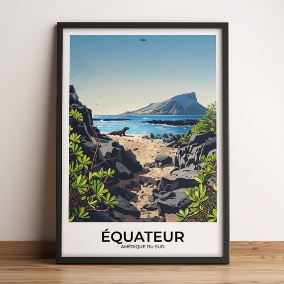 Ecuador Poster Ecuador Travel Poster Ecuador Art Print Ecuador Poster Ecuador In South America Travel Gift