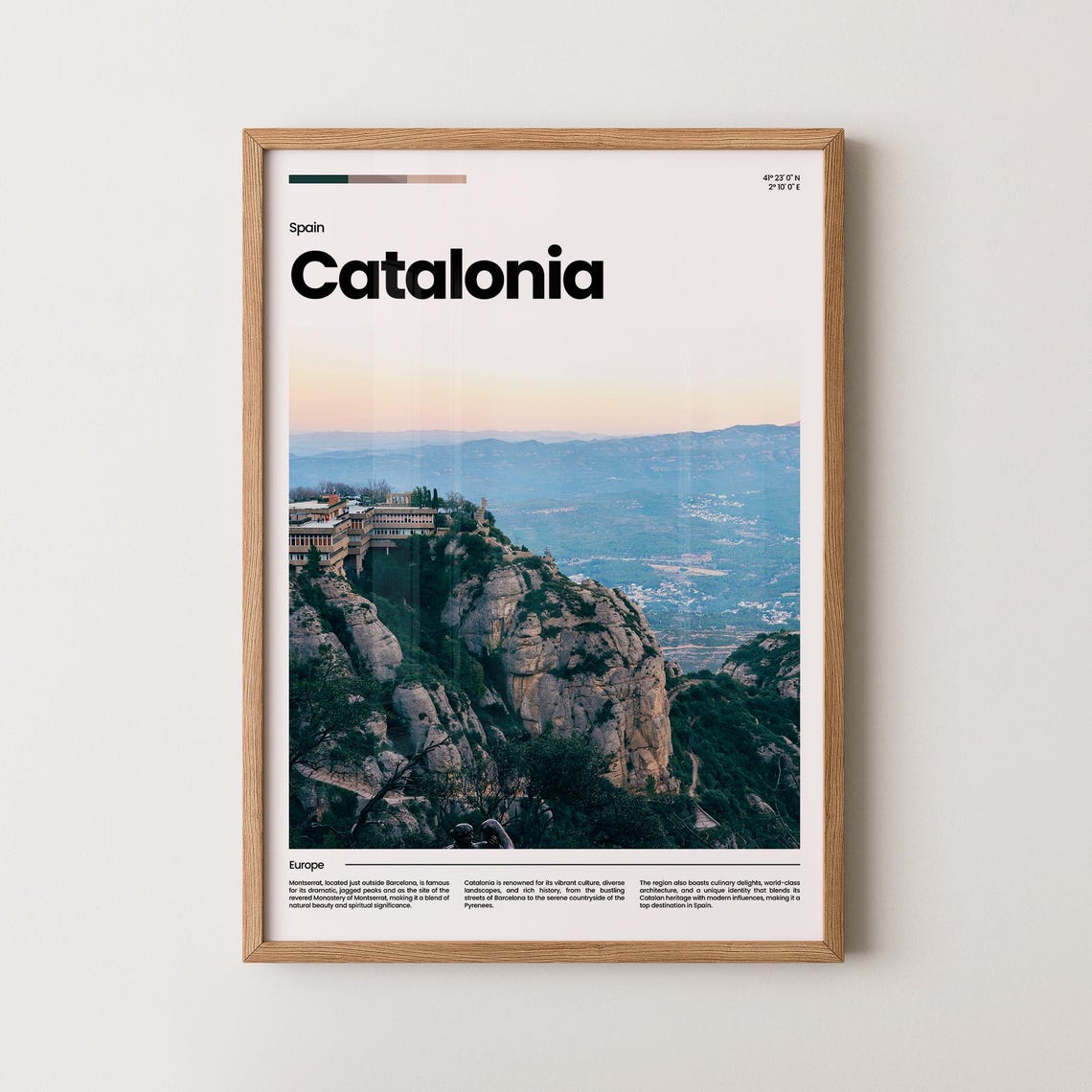 Catalonia Poster Catalonia Print Catalonia Photo Catalonia Art Spain Poster Spain Print Travel Poster Gift