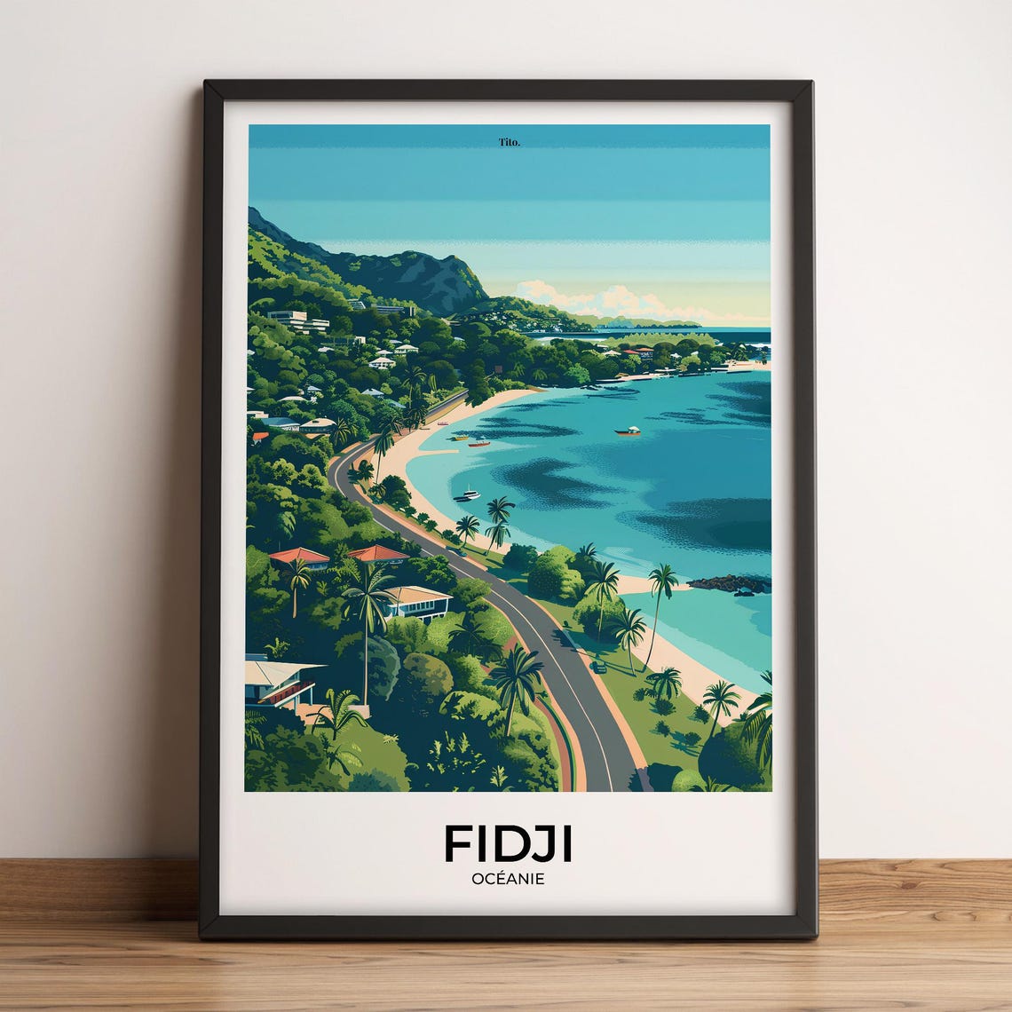 Fiji Poster Fiji Travel Poster Fiji Art Print Fiji Poster Fiji In Oceania Customizable Gift