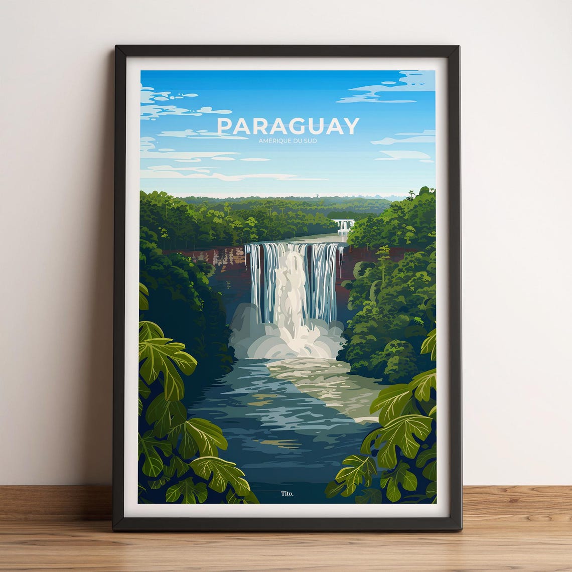 Paraguay Poster Paraguay Travel Poster Paraguay Art Print Paraguay Poster Paraguay In South America Travel Gift