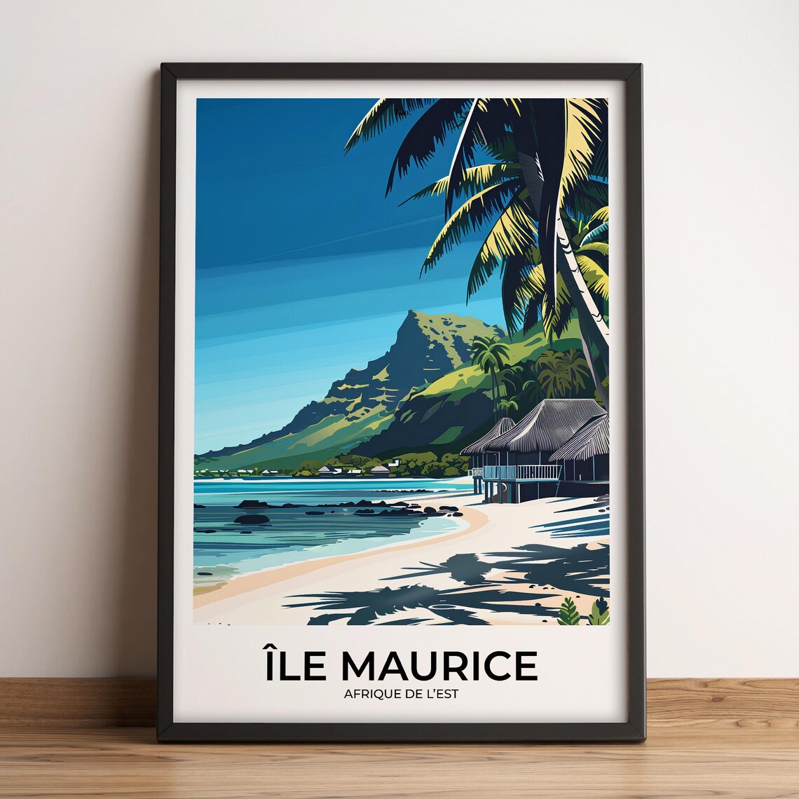 Mauritius East Africa Tropical Beach Palm Island Paradise Poster