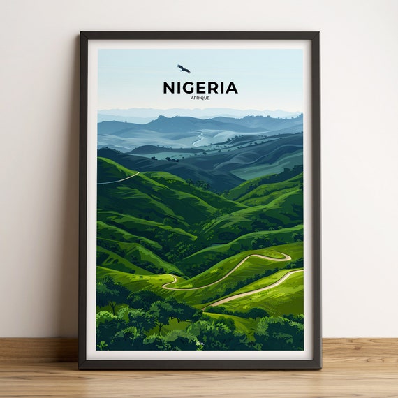 Nigeria Poster Nigeria Travel Poster Nigeria Art Print Nigeria Poster Nigeria In Africa Customizable Gift