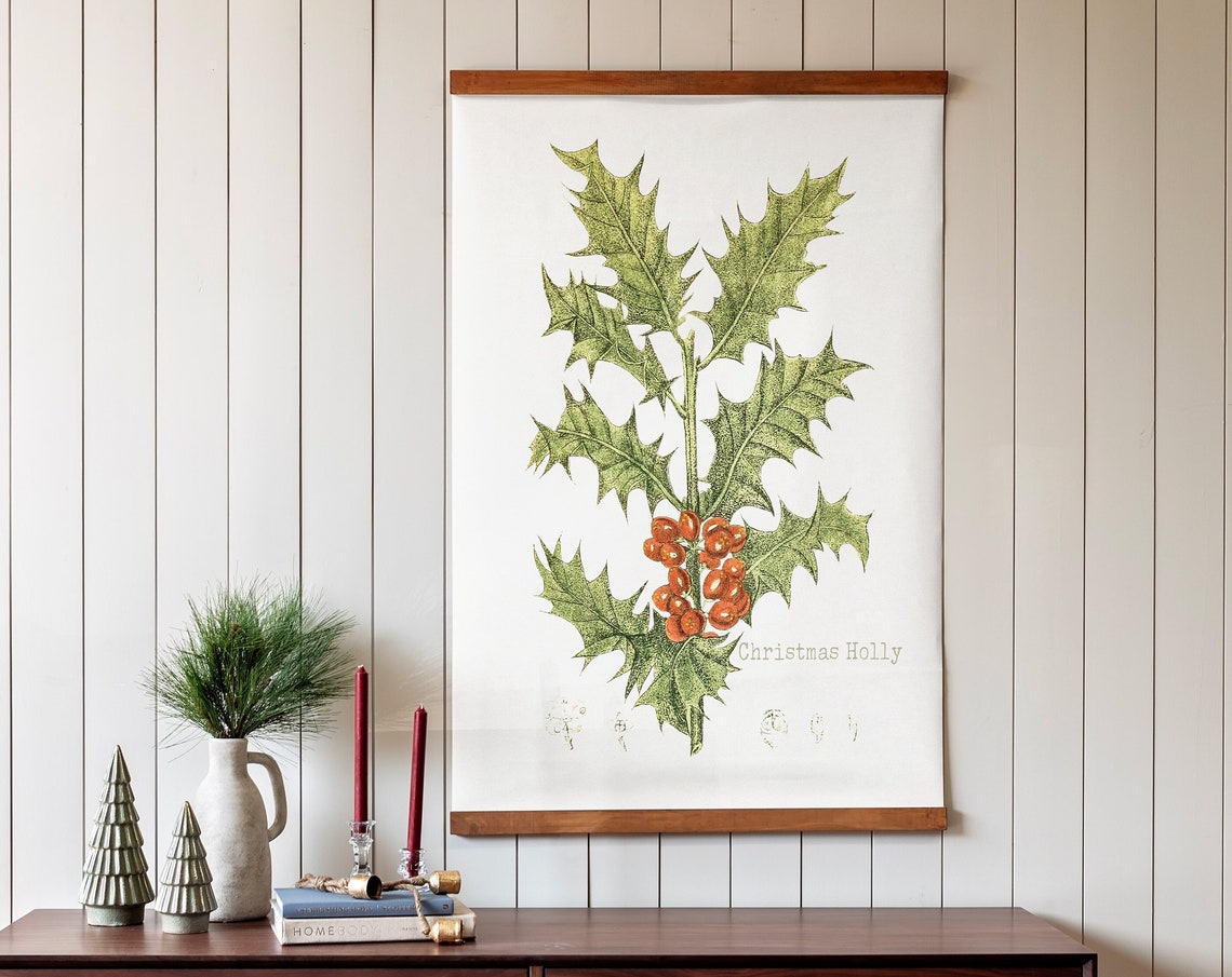 Vintage Christmas Holiday Artwork Collage Four Designs Print - Image 3