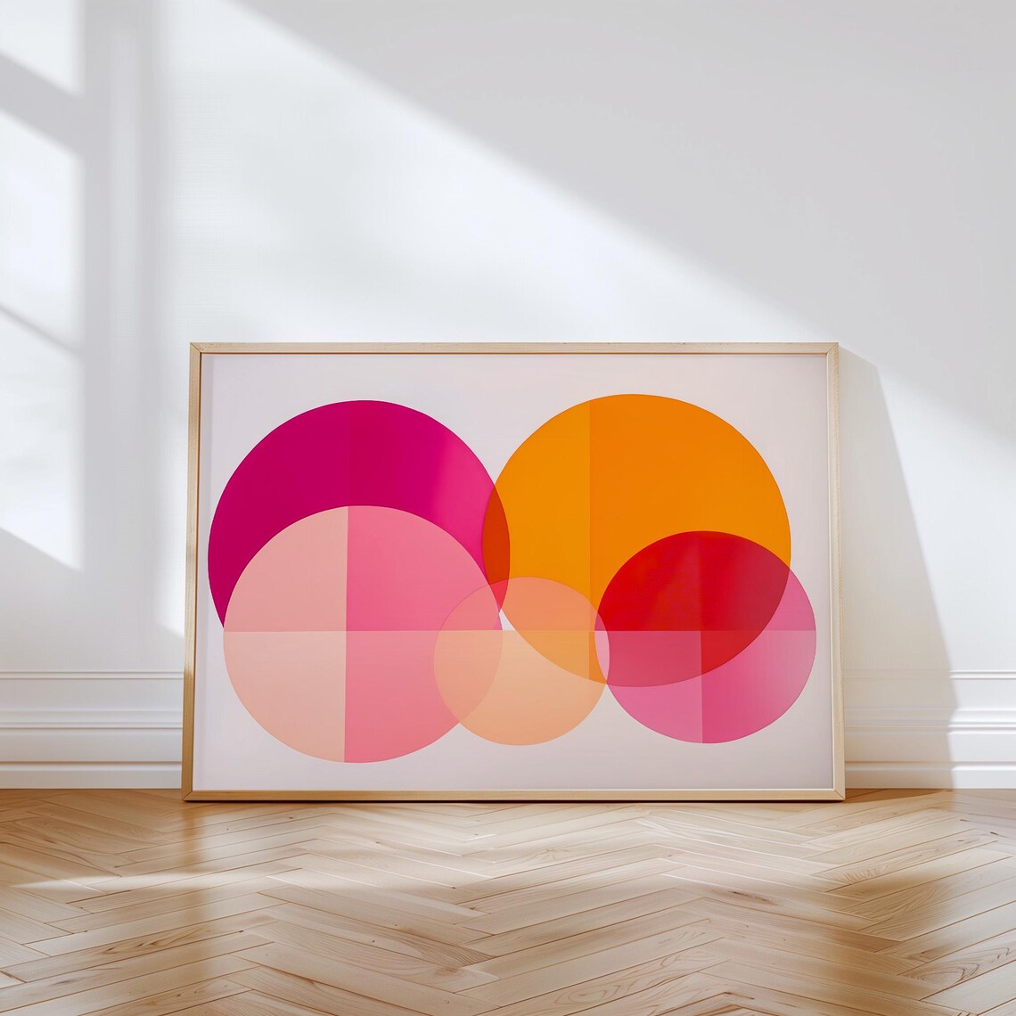 Pink Circle Abstract, Vibrant Dopamine Art Print - Image 2