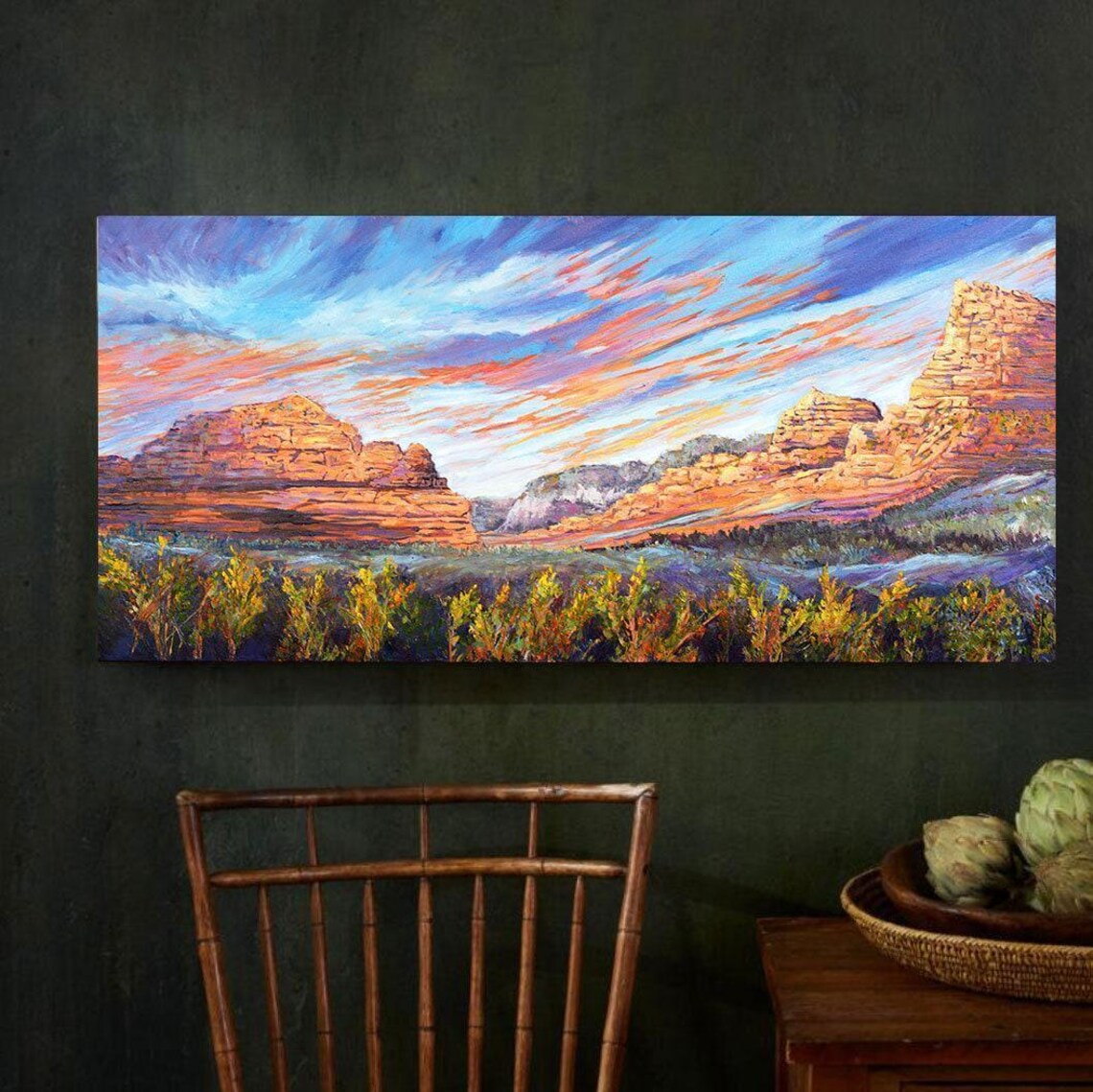 Sedona Red Rocks Art Print, Abstract & Modern - Image 3
