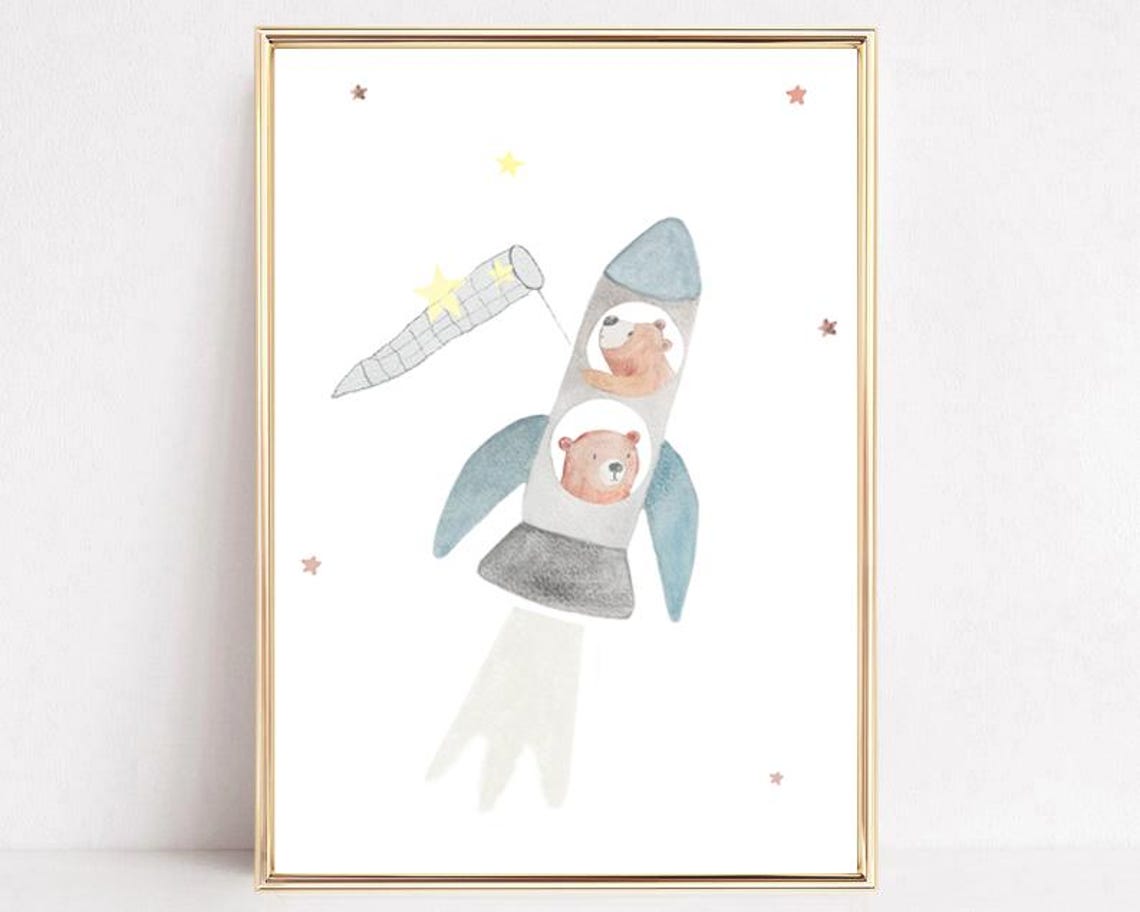 Childrens Room Picture Childrens Picture Birth Childrens Room Poster Bear Childrens Room Reach For The Stars To The Moon Gift Baby