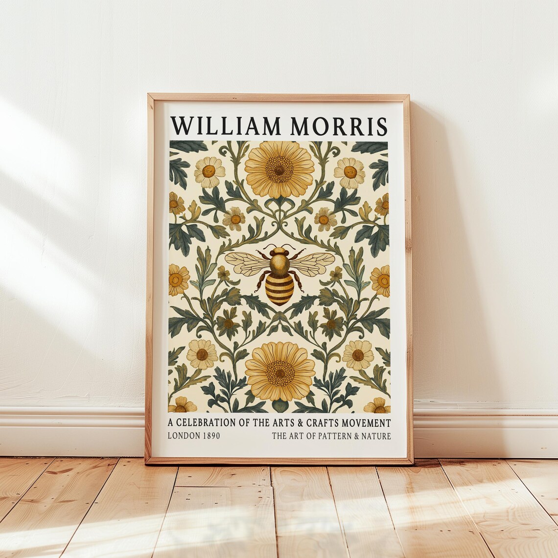 William Morris Bee Botanical Art Print