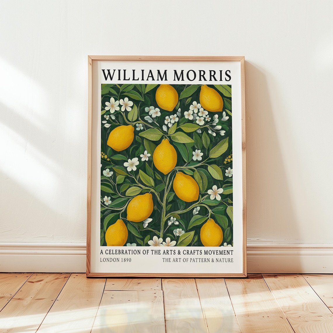 William Morris Lemon Blossom Botanical Art Vintage Arts and Crafts Poster