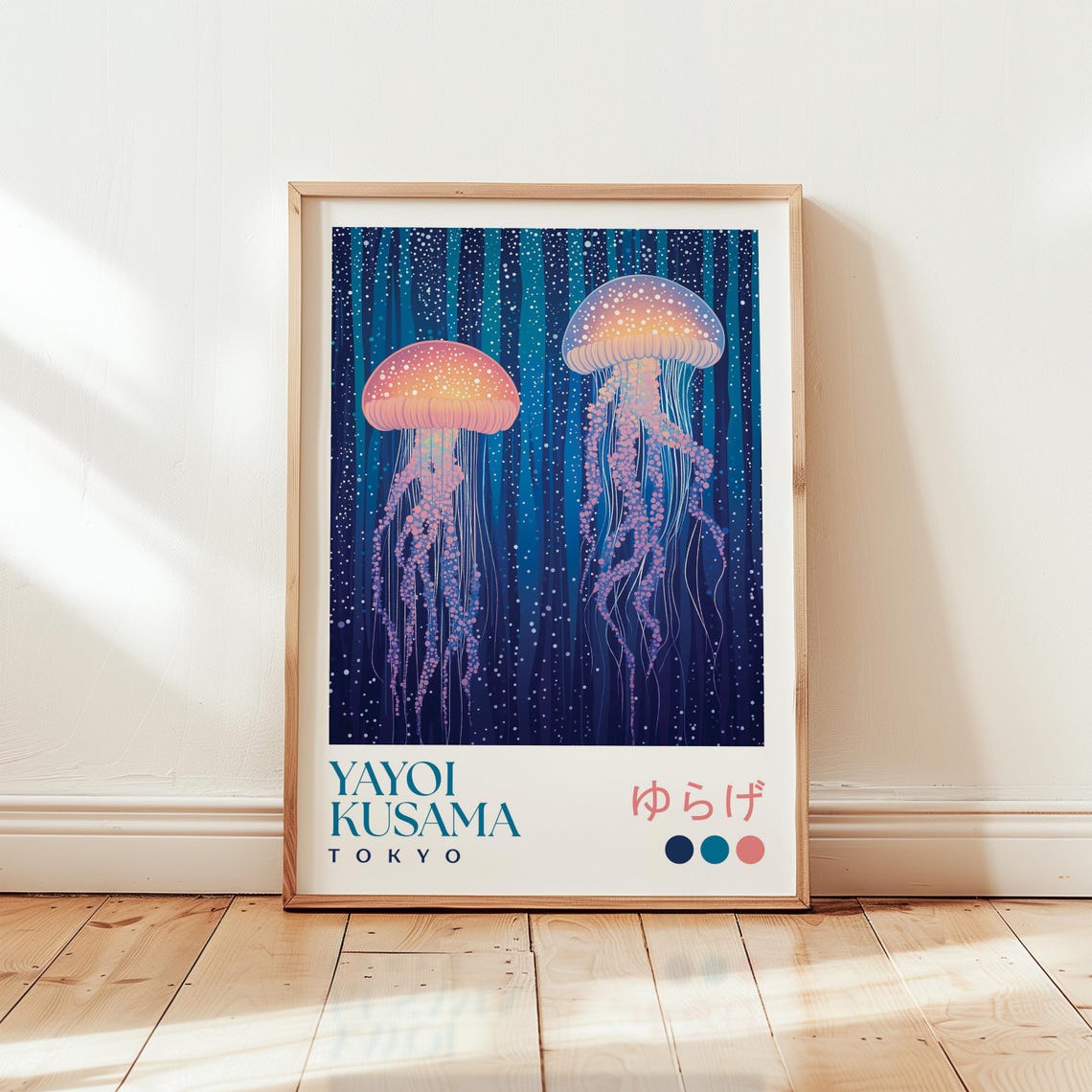Yayoi Kusama Jellyfish Print Abstract Japanese Ocean Art