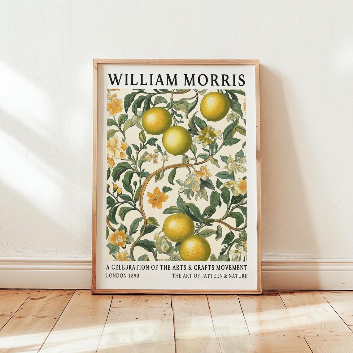 William Morris Lime Vintage Kitchen Art Print