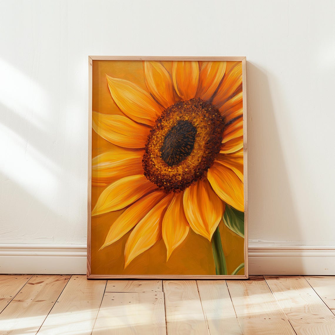 Georgia Okeeffe Sunflower Print Yellow Floral Wall Art