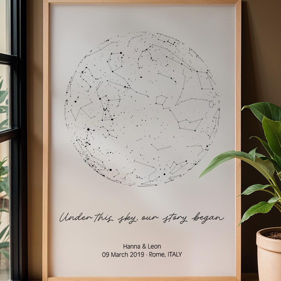 Custom Star Map Personalized Constellation Art Print
