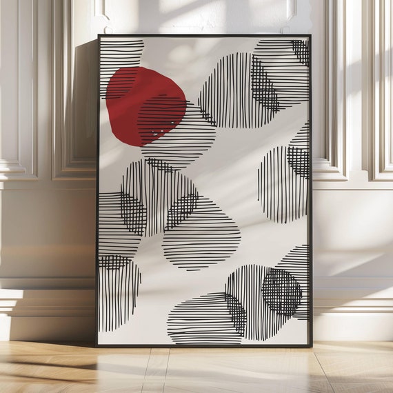 Contemporary Abstract Art Print Neutral Modern Minimalist Poster Instant Wall Decor
