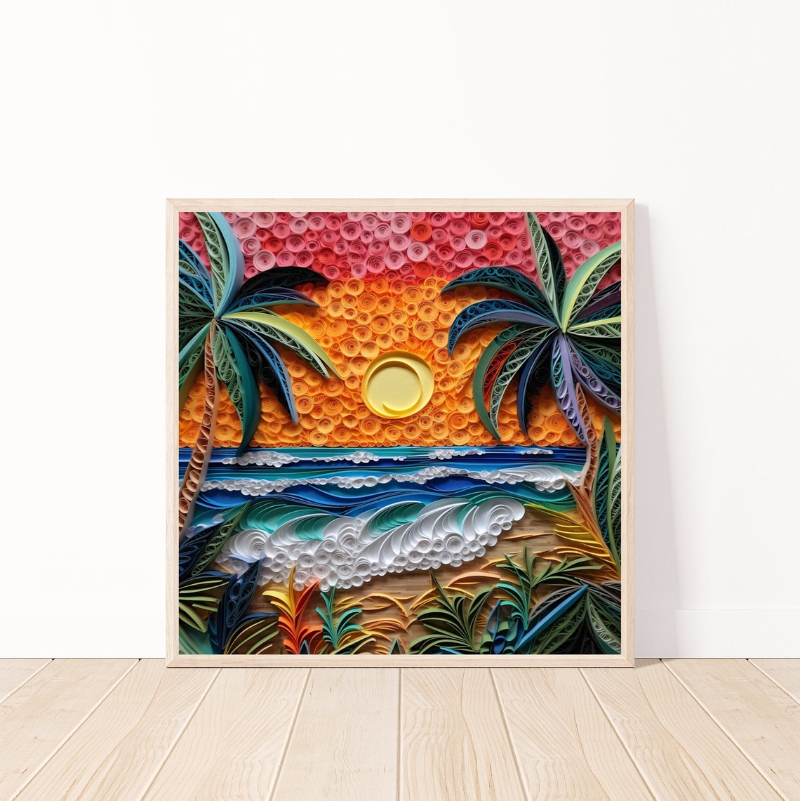 Tropical Sunset Wall Art Beach Landscape Wall Art Tropical Art Print Beach At Sunset Wall Art