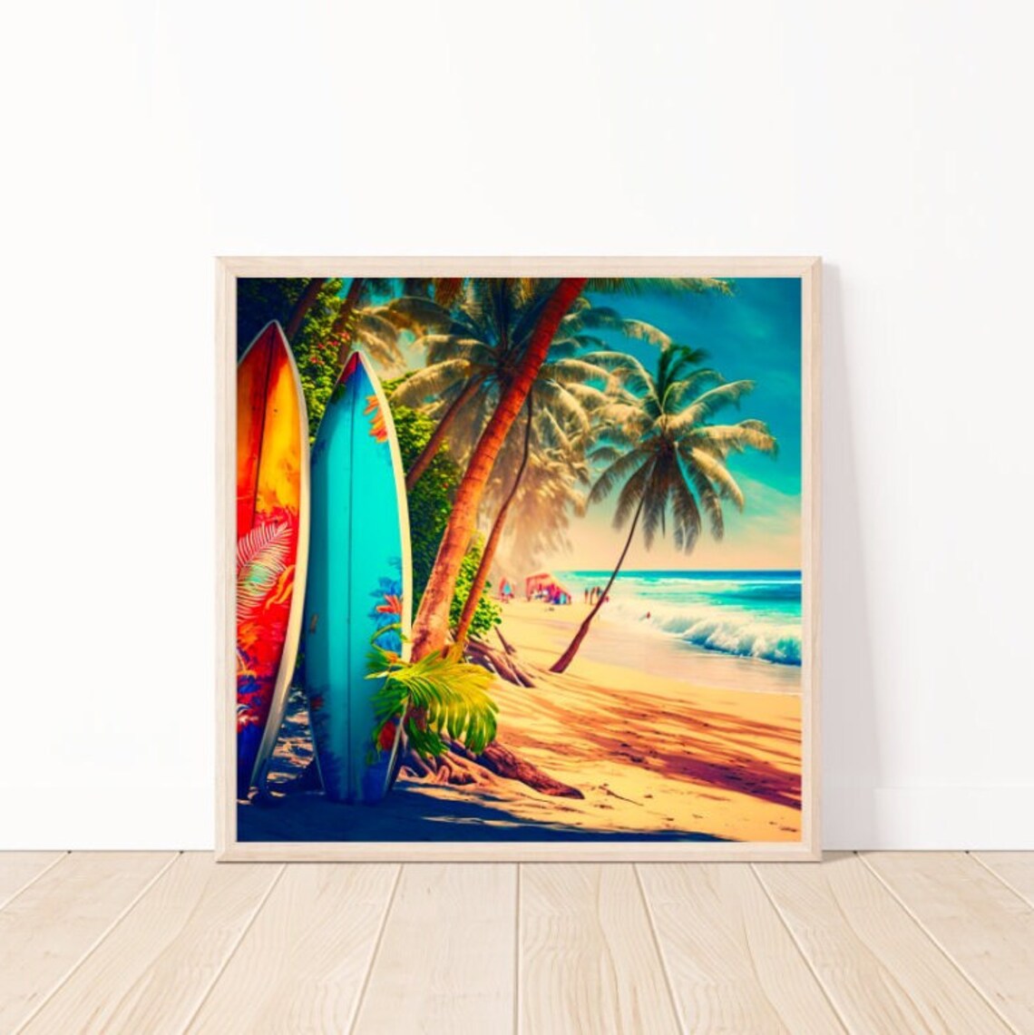 Surfers Paradise Tropical Beach Landscape Art Print