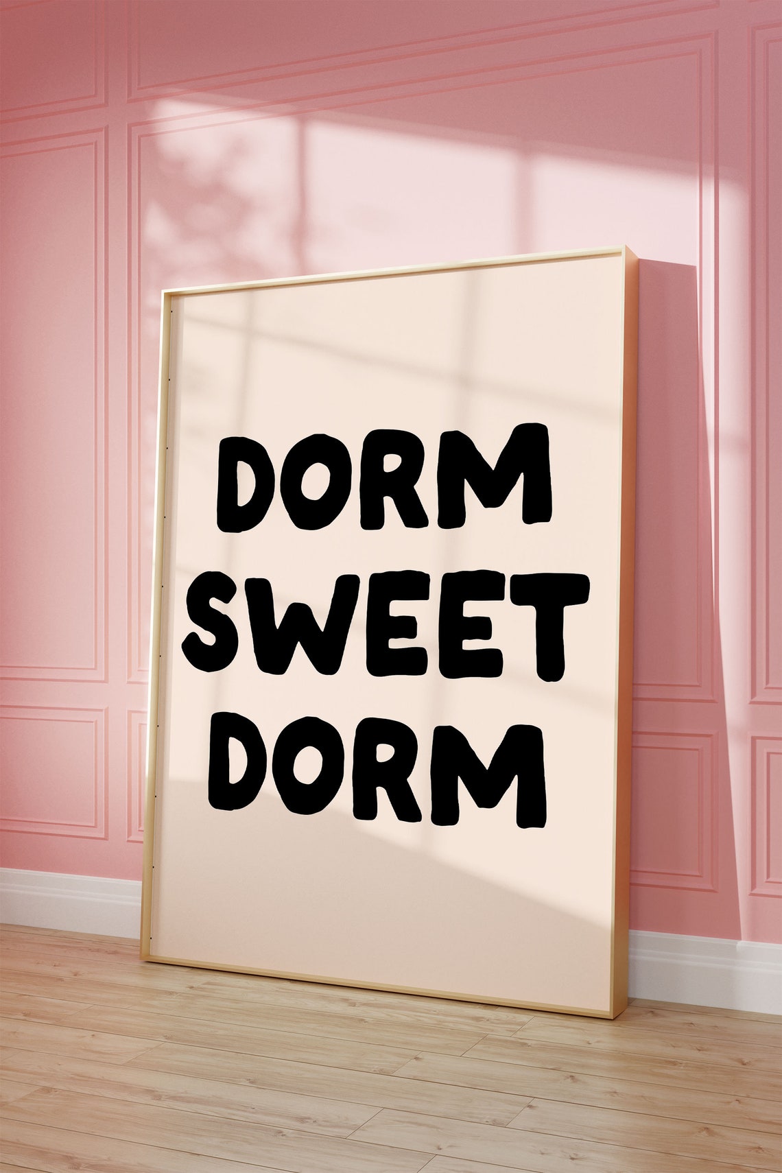 Dorm Sweet Dorm Giant Bold Black College Typography Wall Poster