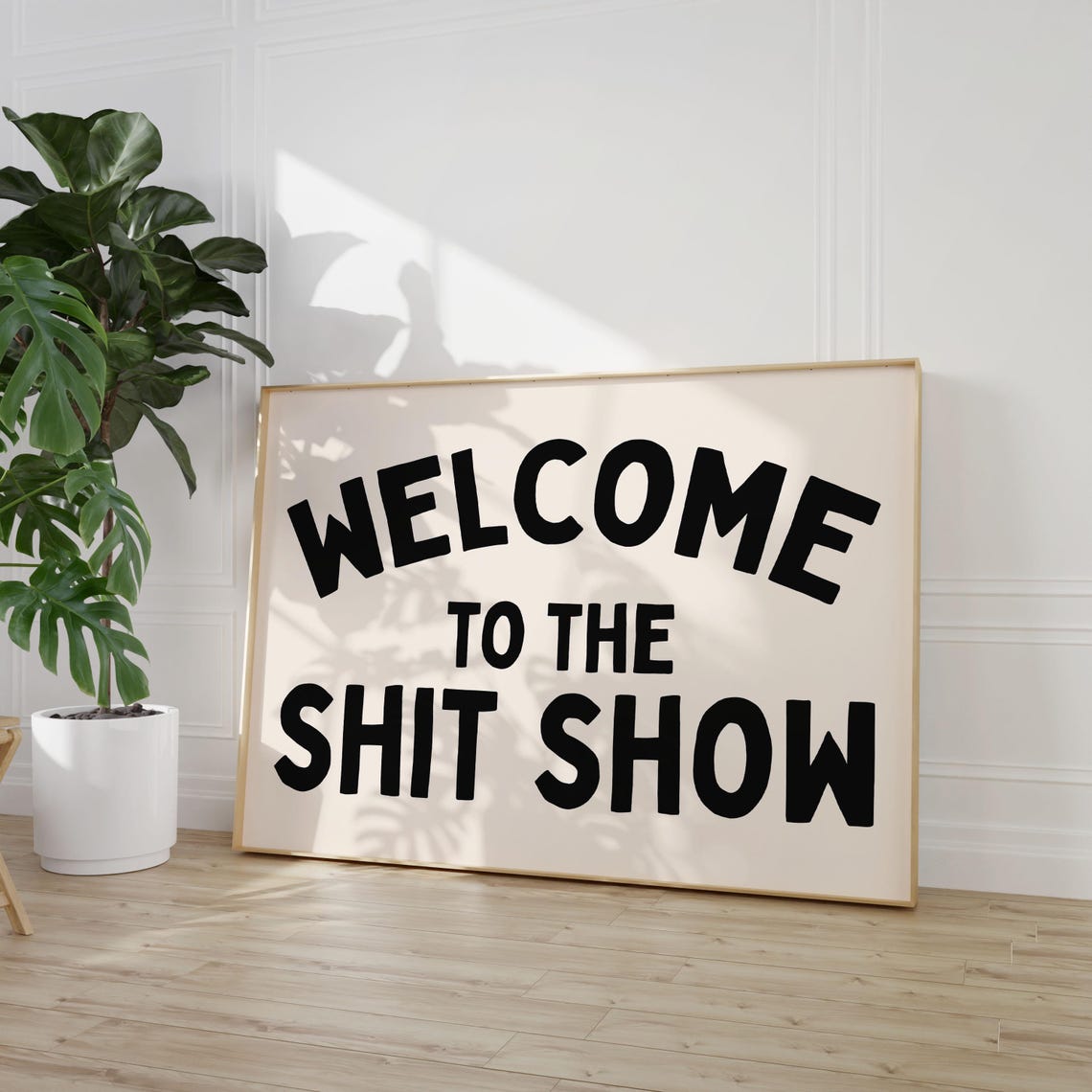 Welcome To The Shit Show Bold Arched Funny Typography Poster - Image 2