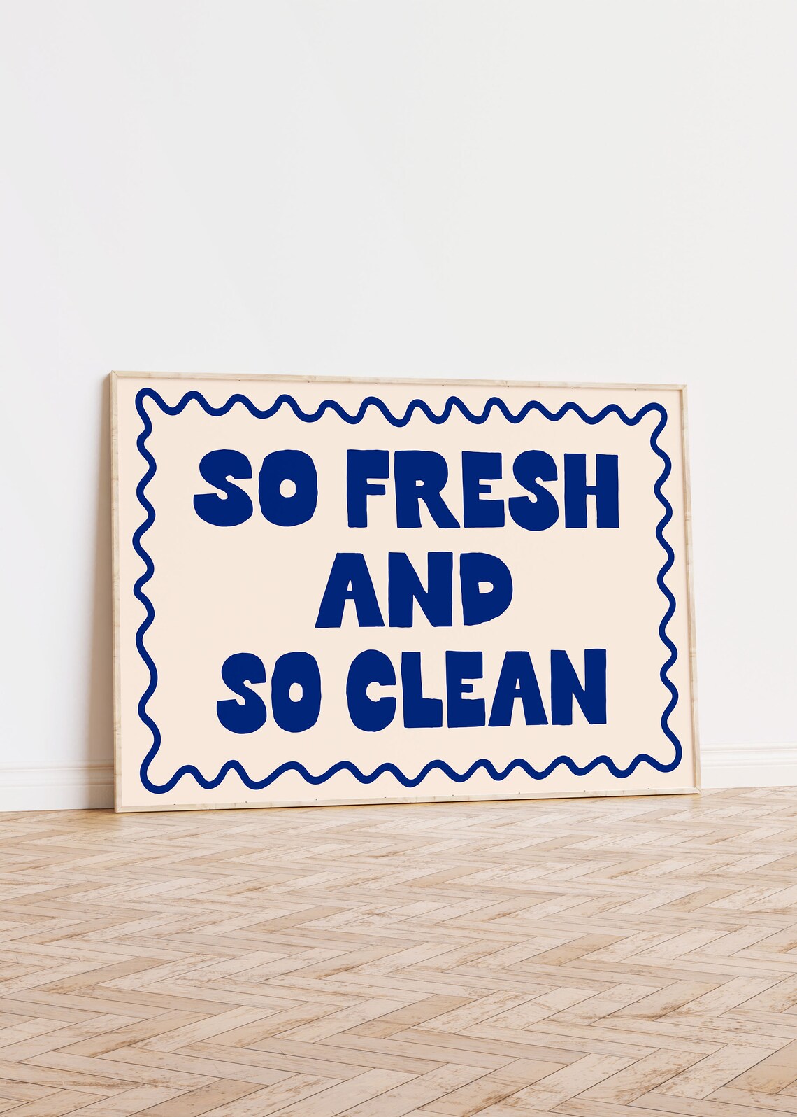 So Fresh And So Clean Bathroom Typography Art Print - Image 2