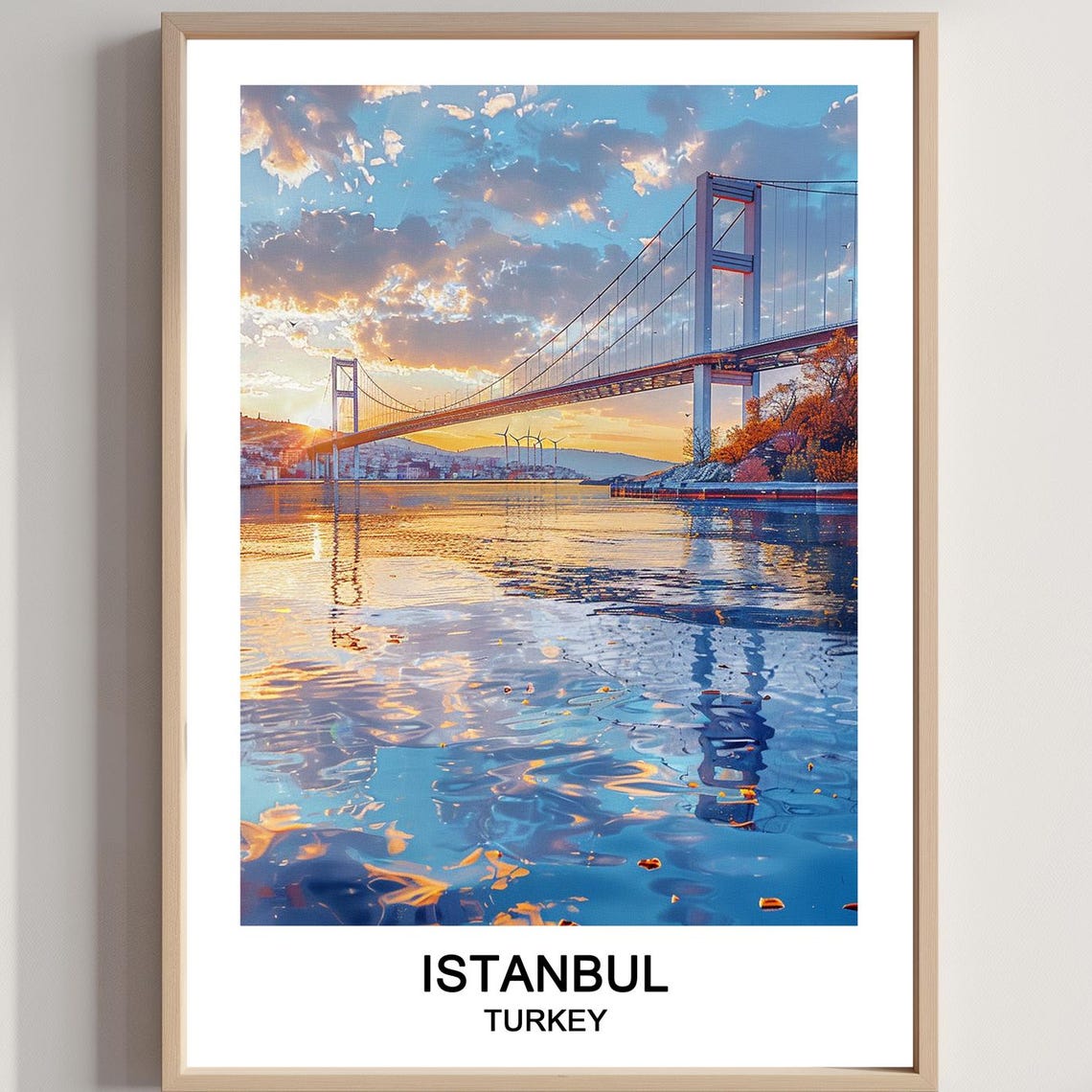 Istanbul Bridge Turkey Sunset Suspension Bridge Bosphorus Poster