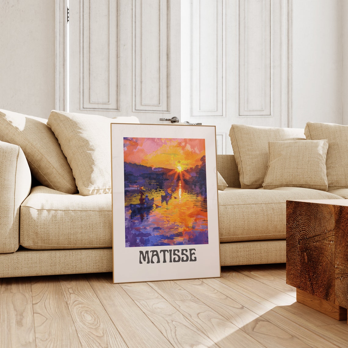 Henri Matisse Sunrise Canoes Golden Lake Morning Scenic Art Poster - Image 2